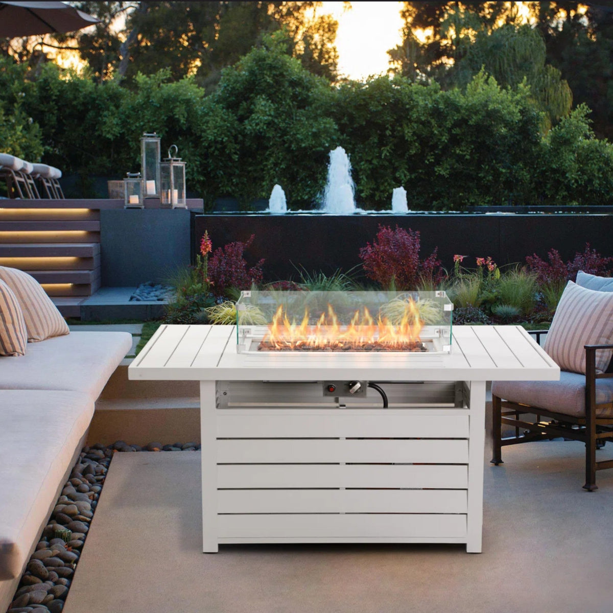 54.3 Inch Outdoor Patio Fire Pit Table