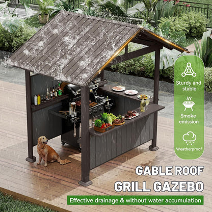 9.4 X 6.2 FT Hardtop Grill Gazebo