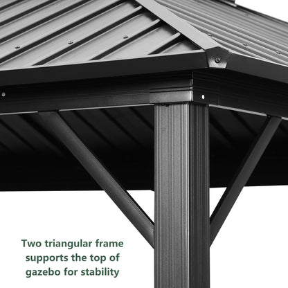 Ainfox 12x16 Ft Patio Gabezo Outdoor Canopy
