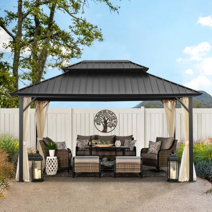 Ainfox 12x16 Ft Patio Gabezo Outdoor Canopy