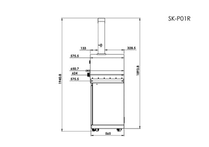 Black Gas Grill Four Burners - Stainless Steel Outdoor Kitchen