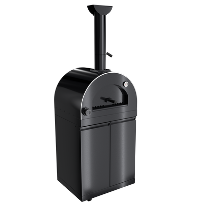 Black Gas Grill Four Burners - Stainless Steel Outdoor Kitchen