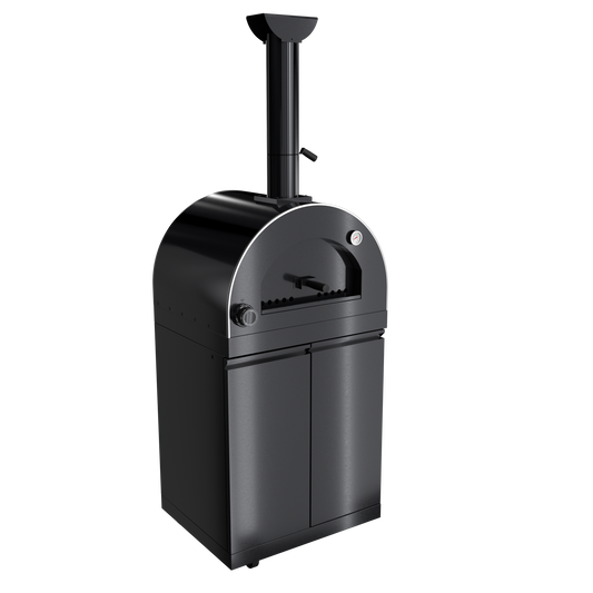 Black Gas Grill Four Burners - Stainless Steel Outdoor Kitchen