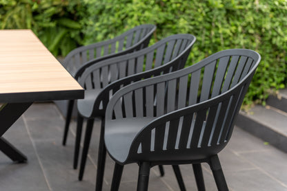 Panama Dark Rectangular Table and 6 Nassau Chairs