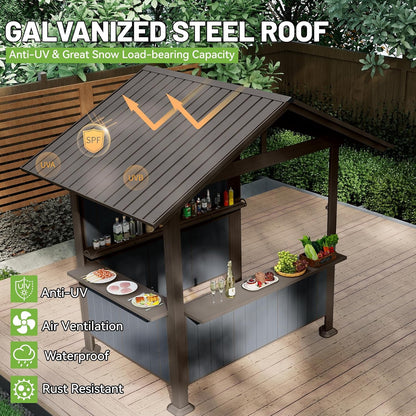 9.4 X 6.2 FT Hardtop Grill Gazebo