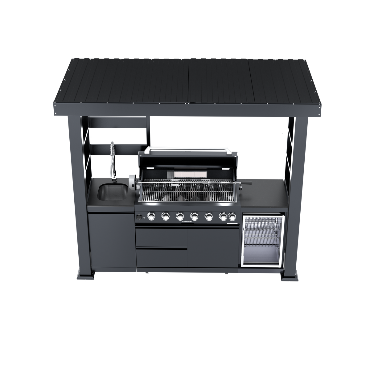 94-Inch 6-Burner Deluxe Stainless Steel Gas Outdoor Kitchen Grill