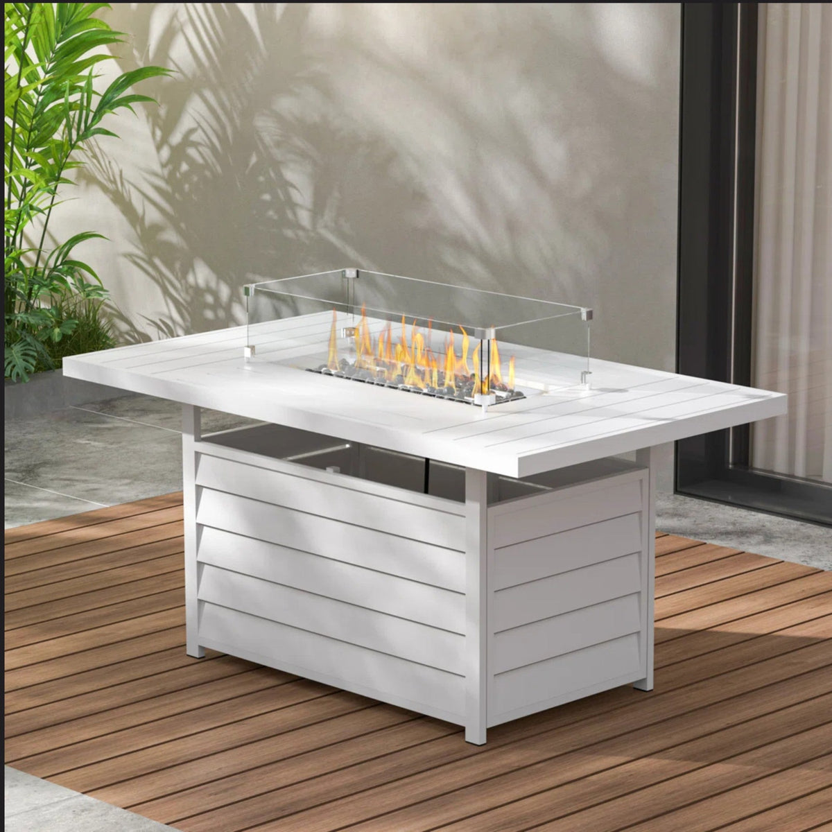 54.3 Inch Outdoor Patio Fire Pit Table