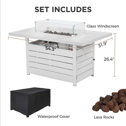 54.3 Inch Outdoor Patio Fire Pit Table